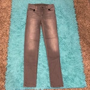 Athleta girl, gray wash jeans, size girls, 14.